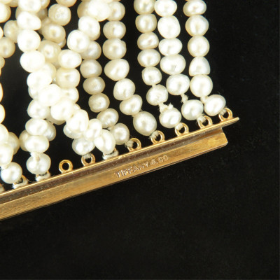 Tiffany & Co Multi Strand Pearl & Diamond Necklace