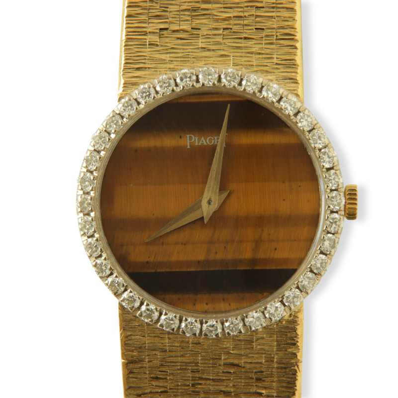 Piaget 18k Gold, Diamond and Tiger's Eye Watch