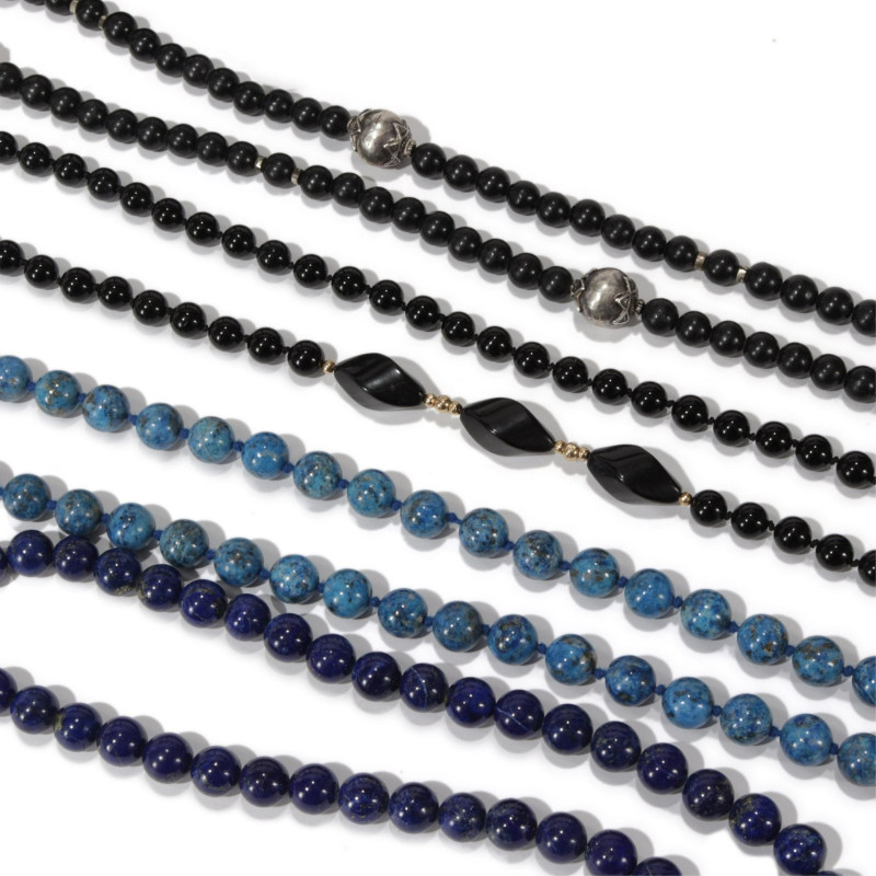 Group of Beaded Hardstone Necklaces