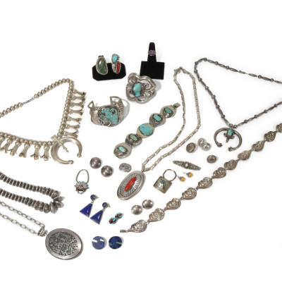 Image for Lot Collection of Southwestern Silver Jewelry