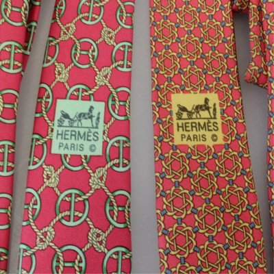 Two Hermes Silk Ties