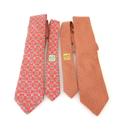 Image for Lot Two Hermes Silk Ties