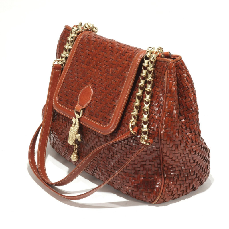Barry Kieselstein-Cord Woven Leather Shoulder Bag