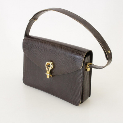 Image for Lot Vintage Gucci Lizard Handbag