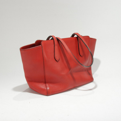 Gucci Red Leather Swing Tote