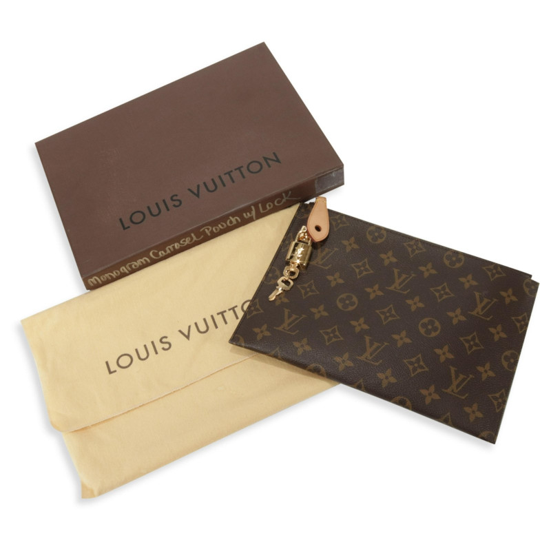 Past auction: Coated canvas monogram fold over clutch purse, Louis Vuitton  french