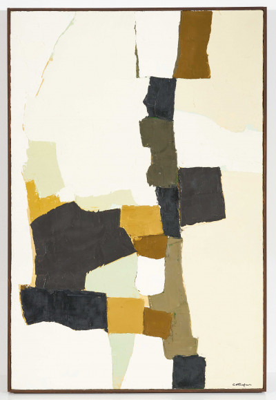 Gail Cottingham - Untitled (Green and Yellow on White)
