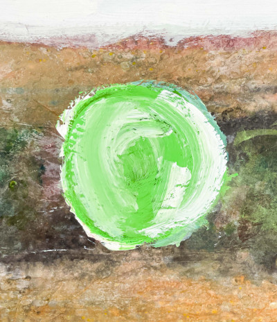 Unknown Artist - Untitled (Composition with green circle)