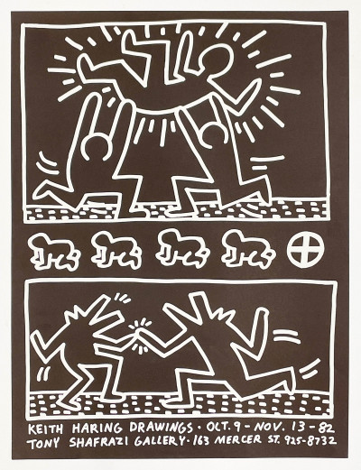 Keith Haring - Keith Haring Drawings (Tony Shafrazi Gallery Exhibition Poster)
