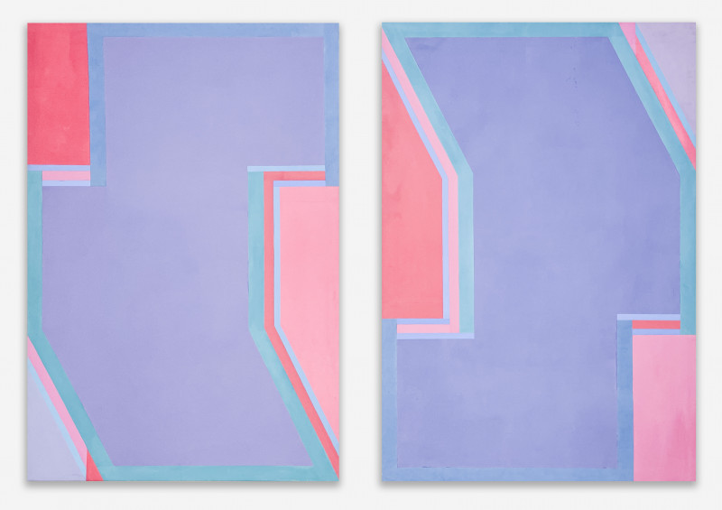 Michael Loew - Diptych of Rotating Reds