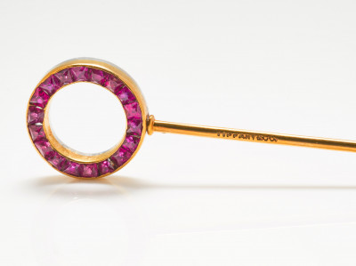 Tiffany & Co Ruby and Diamond Stick Pin