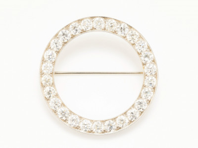 Image for Lot Art Deco 6.5 TCW Diamond Brooch