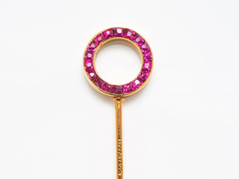 Tiffany & Co Ruby and Diamond Stick Pin