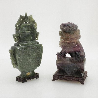 Image for Lot 2 Hardstone Carved Asian Objects