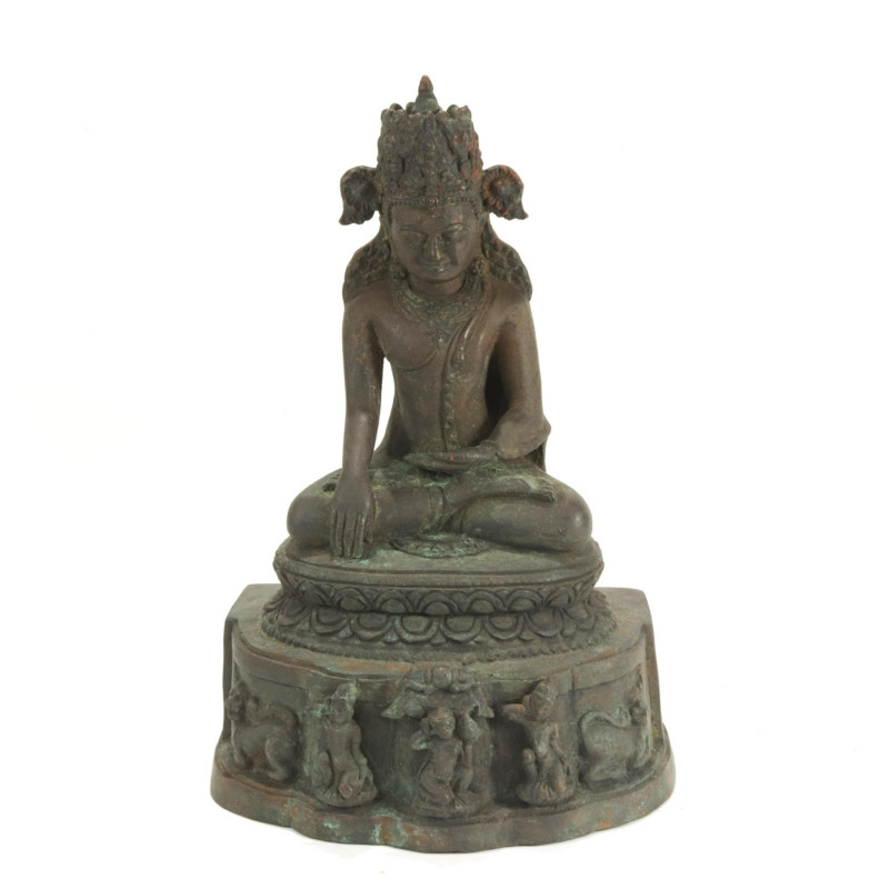 Nepalese Cast Bronze Sitting Buddha
