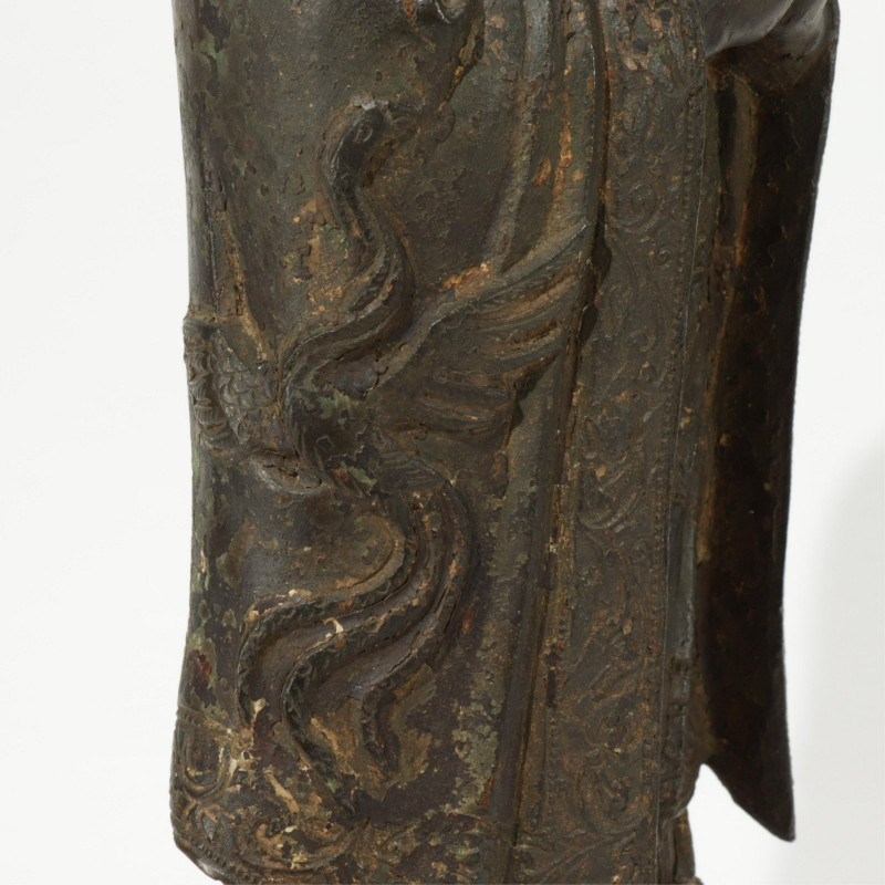 16th C. Inscribed Chinese Bronze Monk
