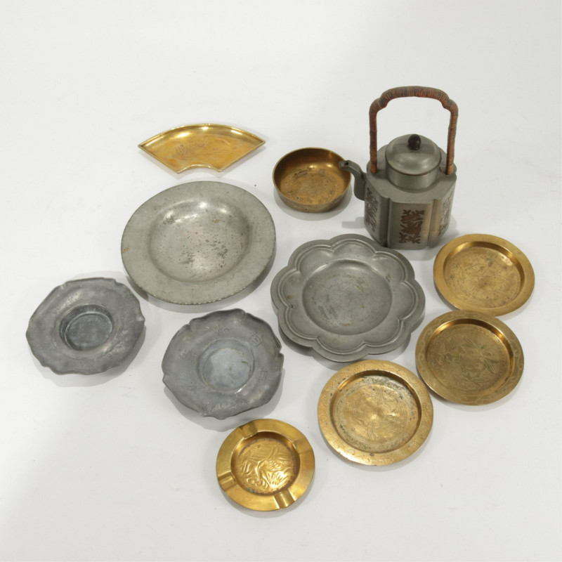 Grouping Of Chinese Pewter Wares