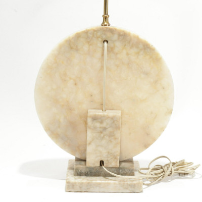 Soapstone Disc Mounted as Lamp