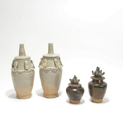 Image for Lot Four Small Chinese Funerary Jars