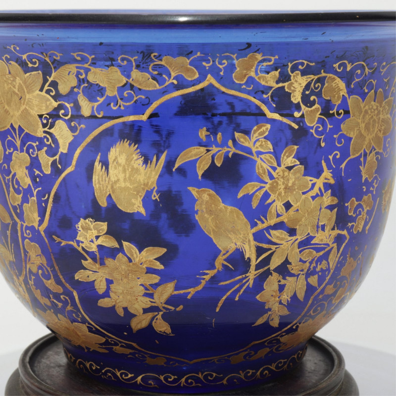 19th C. Chinese Gilt Decorated Glass Bowl