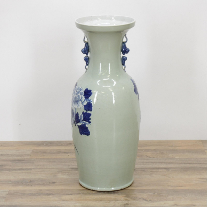 Large Chinese Blue And White Celadon Vase