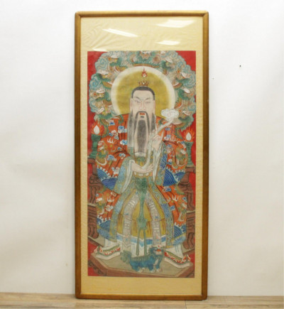 Image for Lot Framed God of Prosperity Early to mid 20th c.