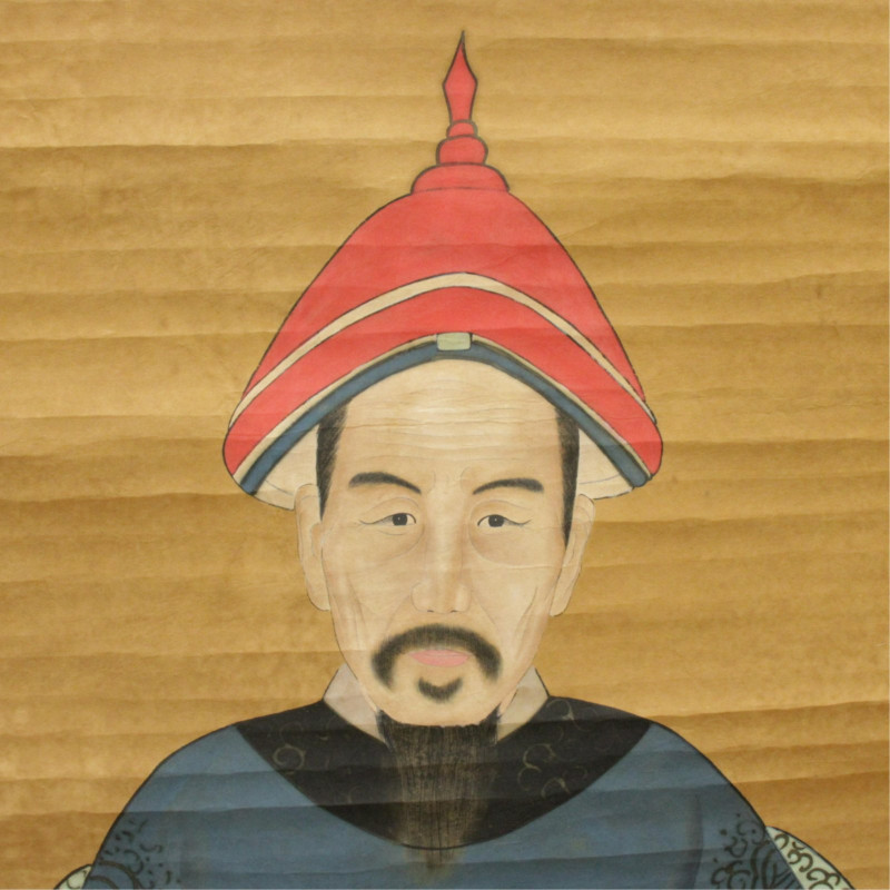 20th c Asian Decorative Ancestor Portrait Scroll