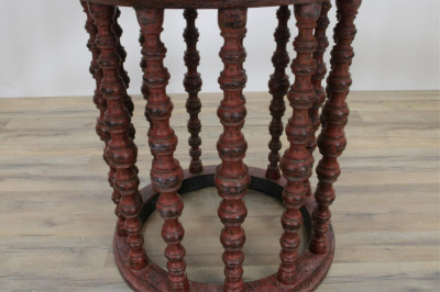 Asian Scarlet Lacquer Occasional Table