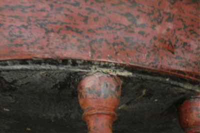 Asian Scarlet Lacquer Occasional Table