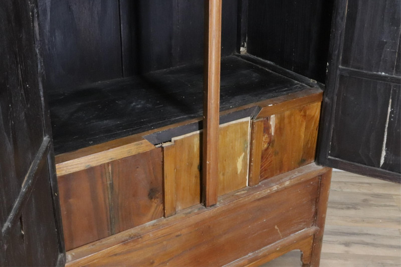 Chinese Fruitwood and Elm Cabinet