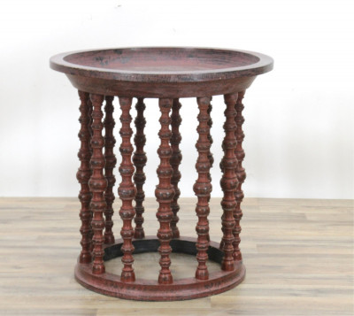 Image for Lot Asian Scarlet Lacquer Occasional Table