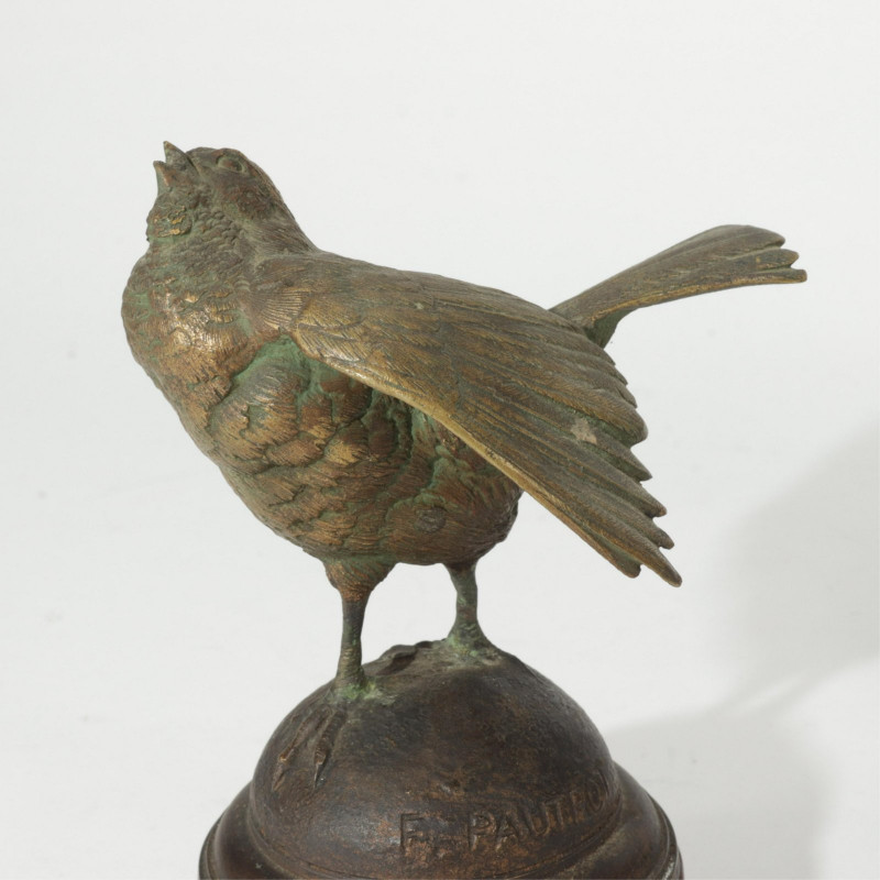F. Paurturt, 2 Bronze Birds on stands