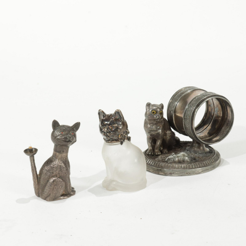Collection Sterling & Silver Plate Cats