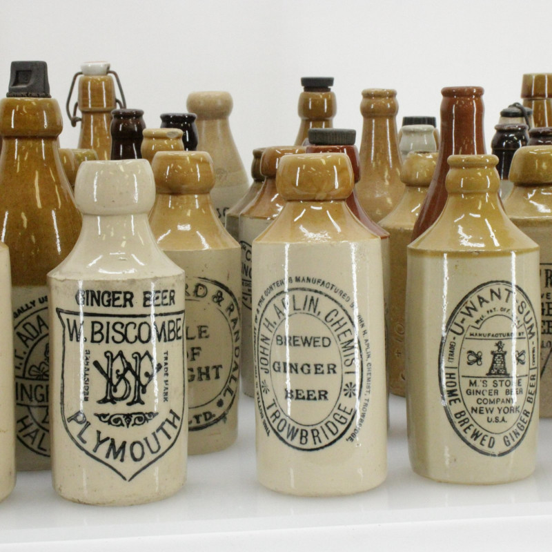 Group of Vintage Stoneware Ginger Beer Bottles - Capsule Auctions