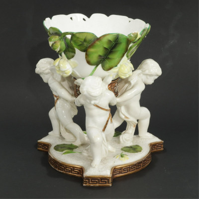 Image for Lot T. Goode & Co. Figural Porcelain Coupe, 1861