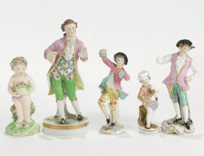 5 English and Continental Porcelain Figures
