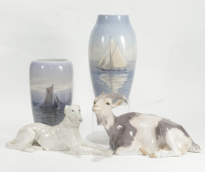 Image for Lot Royal Copenhagen, B&G Porcelain Vases/Animals