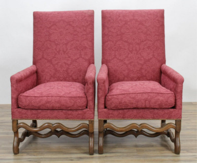 Image for Lot Pair Louis XV Cherry Armchairs, 18th C.