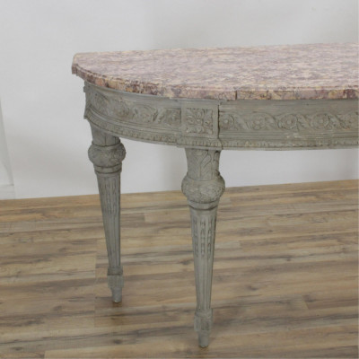 Louis XVI Style Grey Painted Console, 20th C.