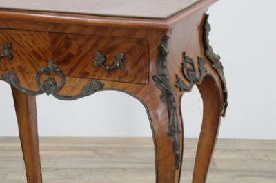 Metal Mounted Louis XVI Style Side Table