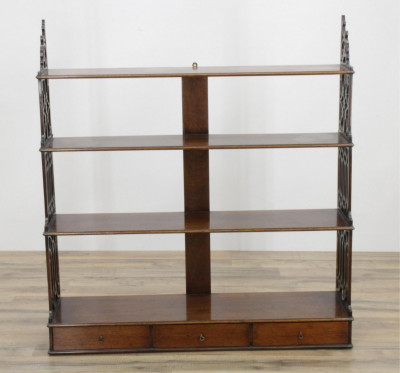 George III Chinese Chippendale Style Hanging Shelf