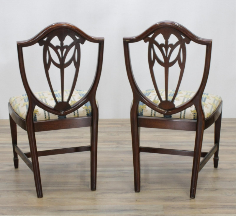 Four Chippendale Style, Two Georgian Style Chairs