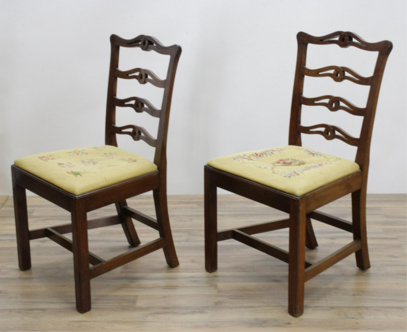 Six Chippendale Style Mahogany Side Chairs