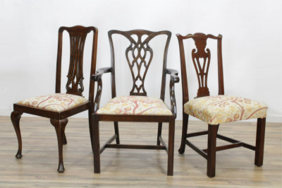 Image for Lot 3 Chairs; Chippendale, Georgian Styles