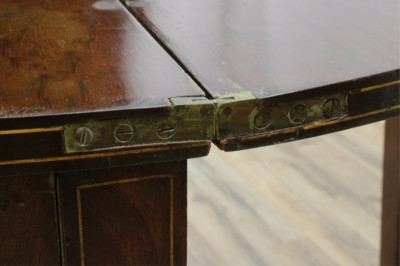 Inlaid Gateleg Demilune Table
