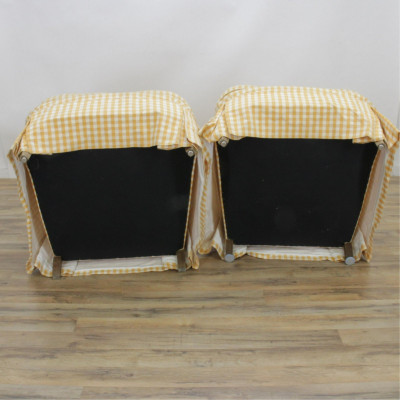 Pair Upholstered Lounge Chairs