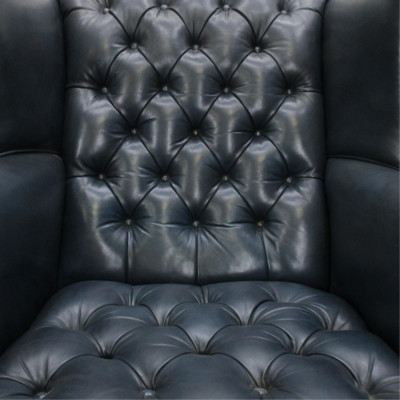 Leather Wing Chair And Ottoman