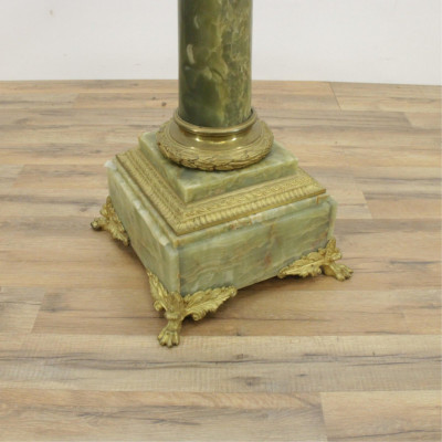 French Ormolu & Green Onyx Pedestal, 19th C.