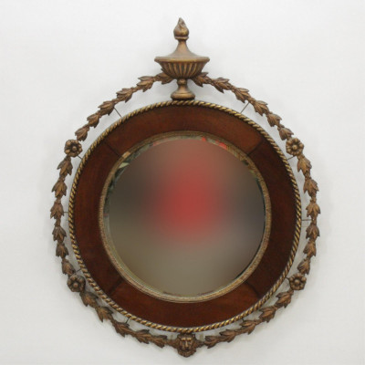 Image for Lot 19th C. Federal Mahogany Gilt Surround Mirror