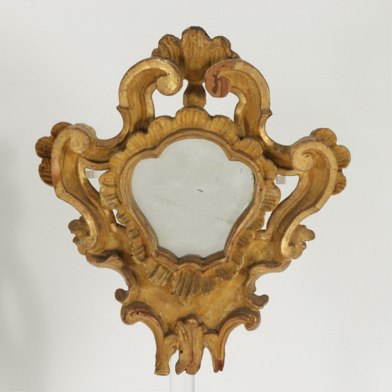 Antique Giltwood Framed Wall; Table Mirror
